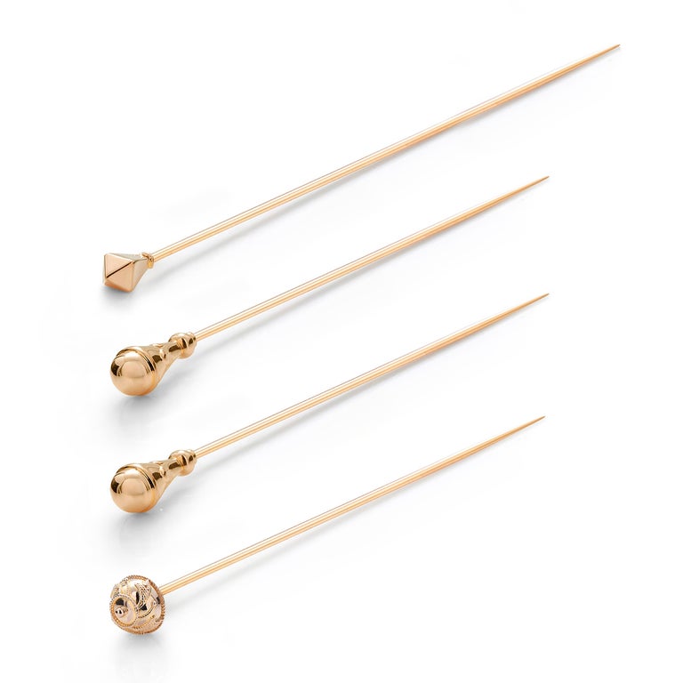Four Victorian Antique Gold Hat Pins at 1stDibs