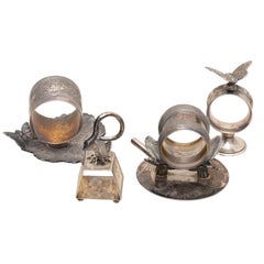 Four Victorian Butterfly Silverplate Napkin Rings
