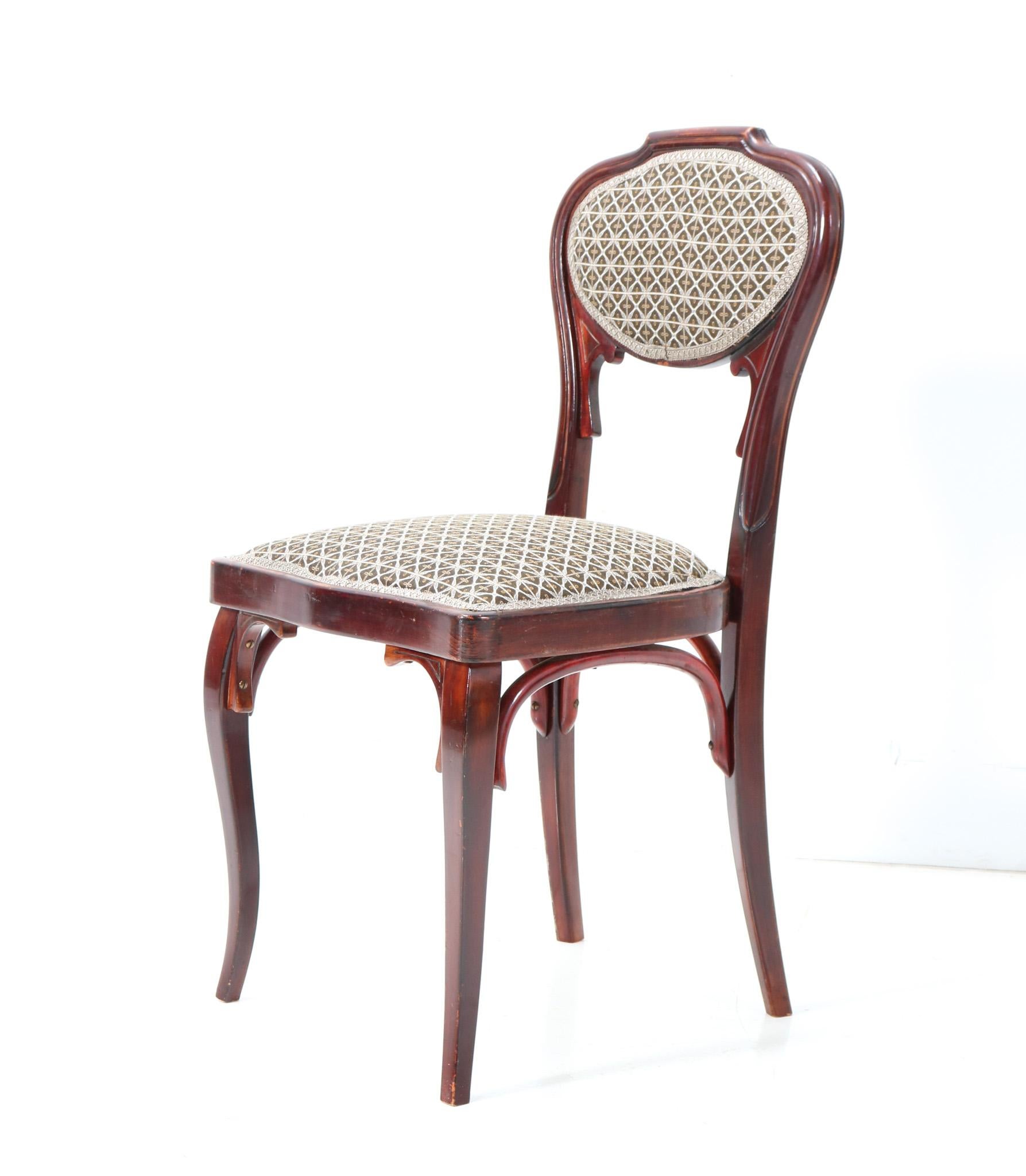 Four Vienna Secession Side Chairs by Jacob and Josef Kohn, 1900s For Sale 4