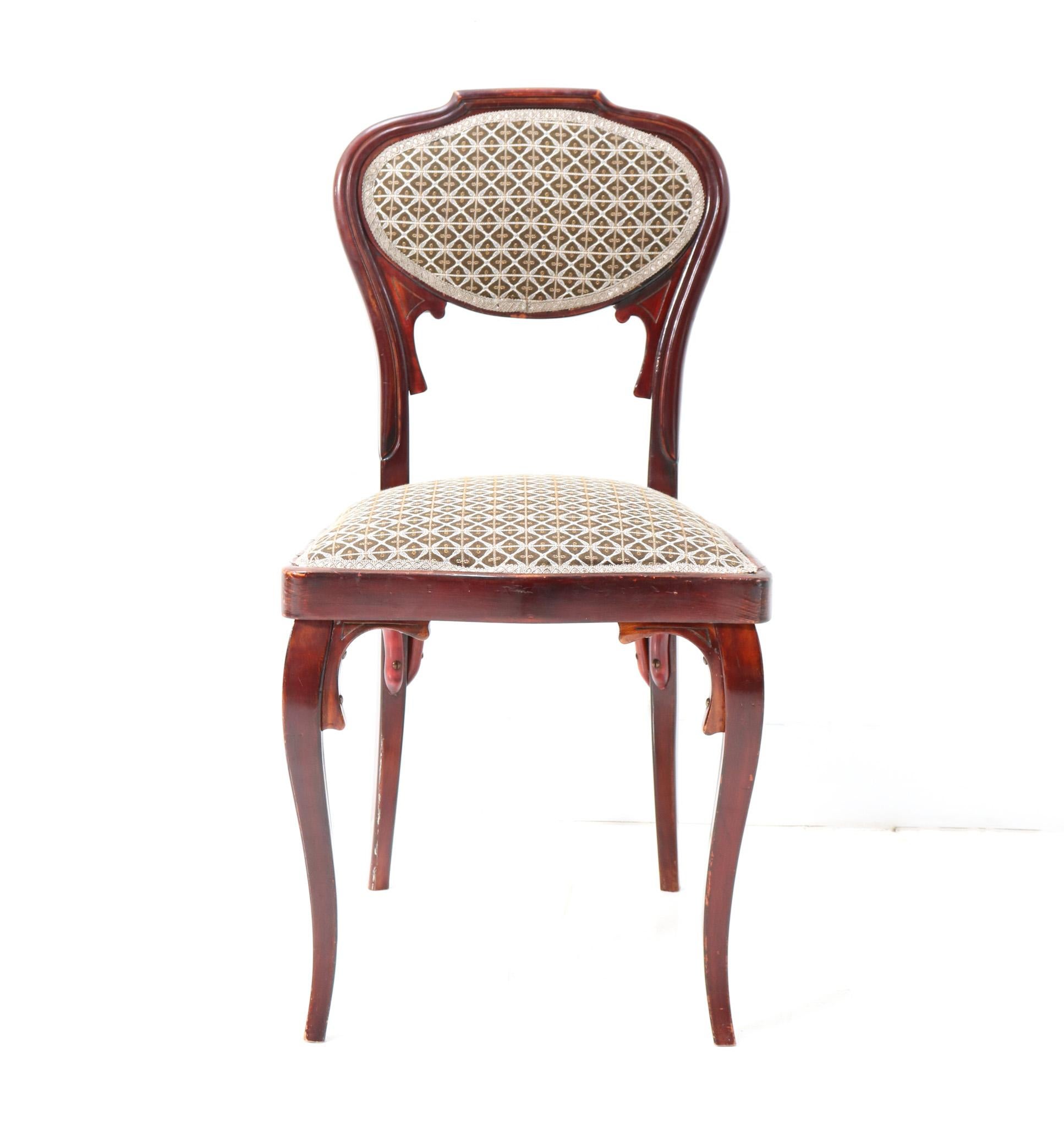 Early 20th Century Four Vienna Secession Side Chairs by Jacob and Josef Kohn, 1900s For Sale