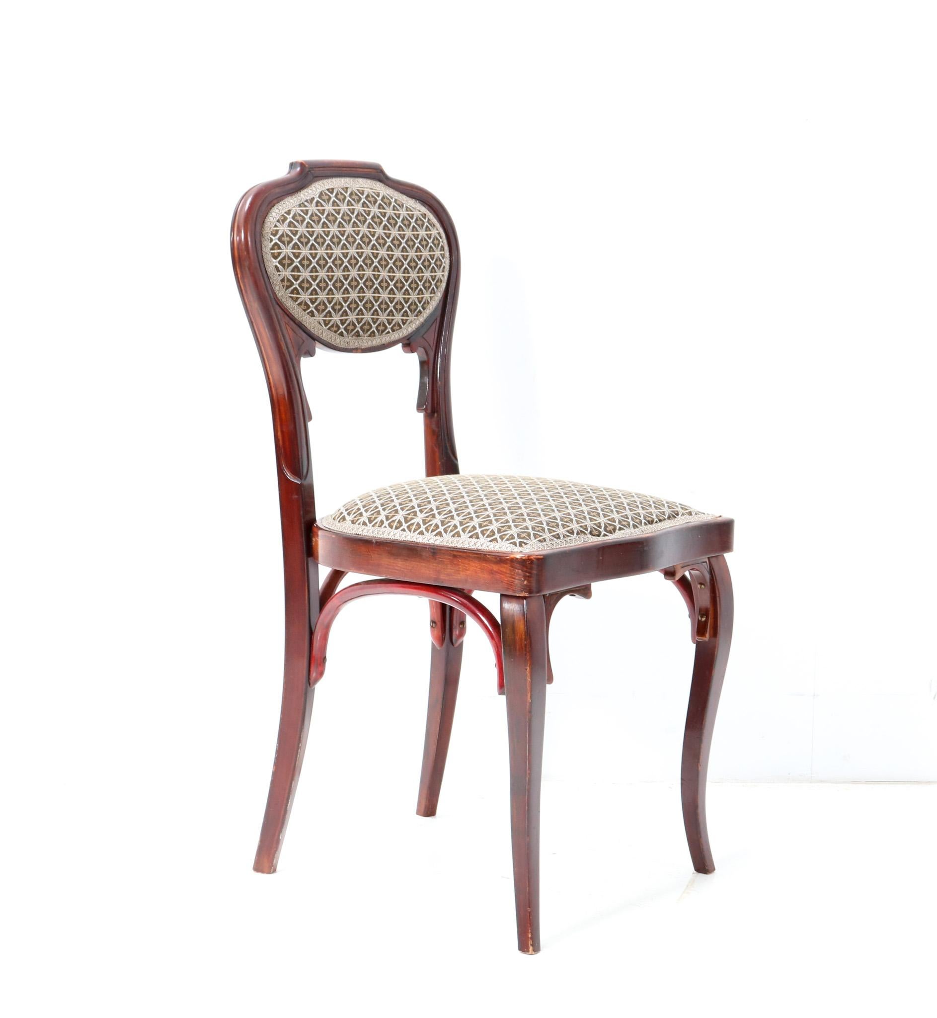 Four Vienna Secession Side Chairs by Jacob and Josef Kohn, 1900s For Sale 2