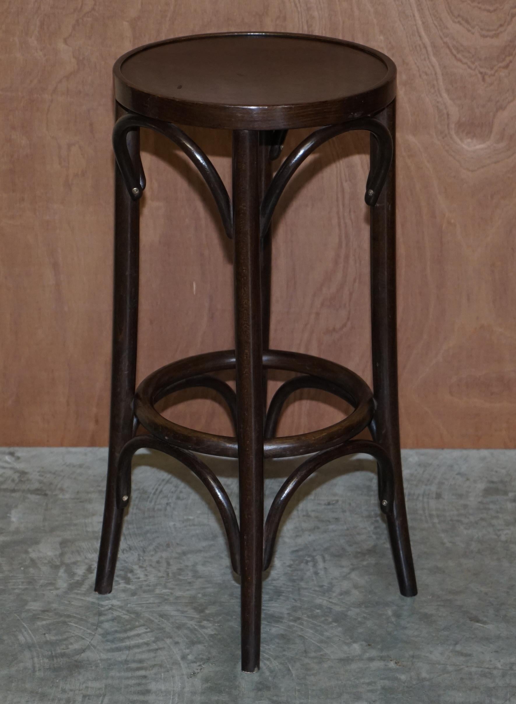 Four Vintage Bentwood Thonet Bar Stools Lovely Suite Very Comfortable X4 3