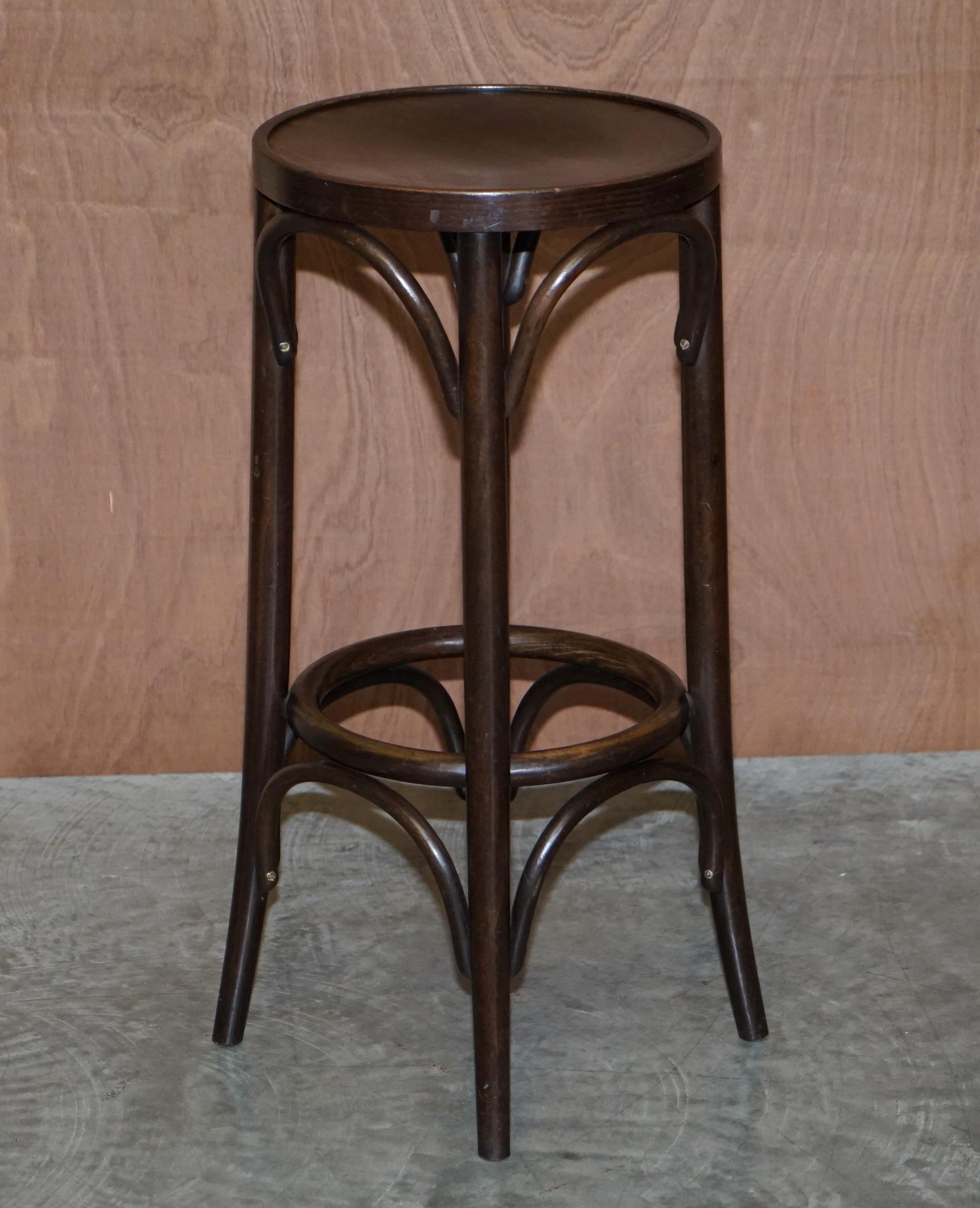 Four Vintage Bentwood Thonet Bar Stools Lovely Suite Very Comfortable X4 5