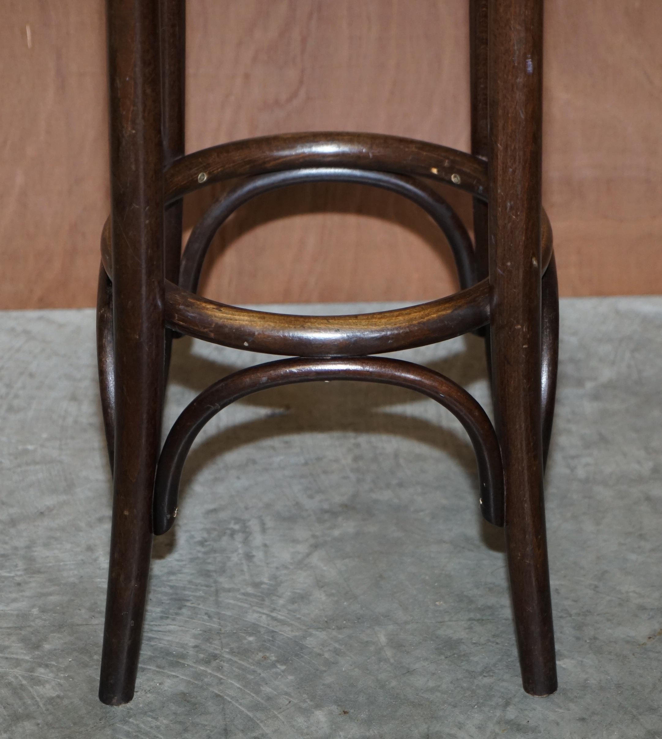Hand-Crafted Four Vintage Bentwood Thonet Bar Stools Lovely Suite Very Comfortable X4