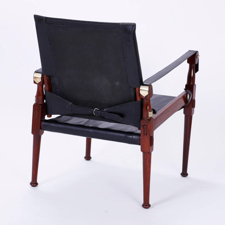 Four Vintage Campaign Safari Chairs For Sale at 1stdibs