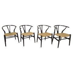 Four Vintage CH24 "Wishbone" Chairs by Hans Wegner for Carl Hansen