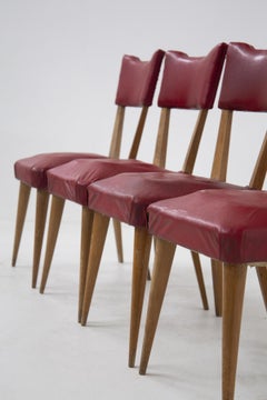 Quatre chaises vintage de fabrication française