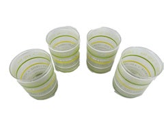 Four Vintage Culver Rocks Glasses in the Gin & Tonic Pattern
