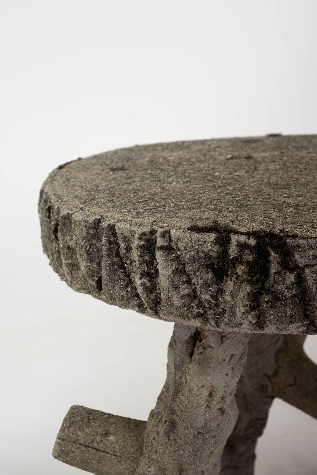 Hand-Crafted Four Vintage Faux Bois Stools