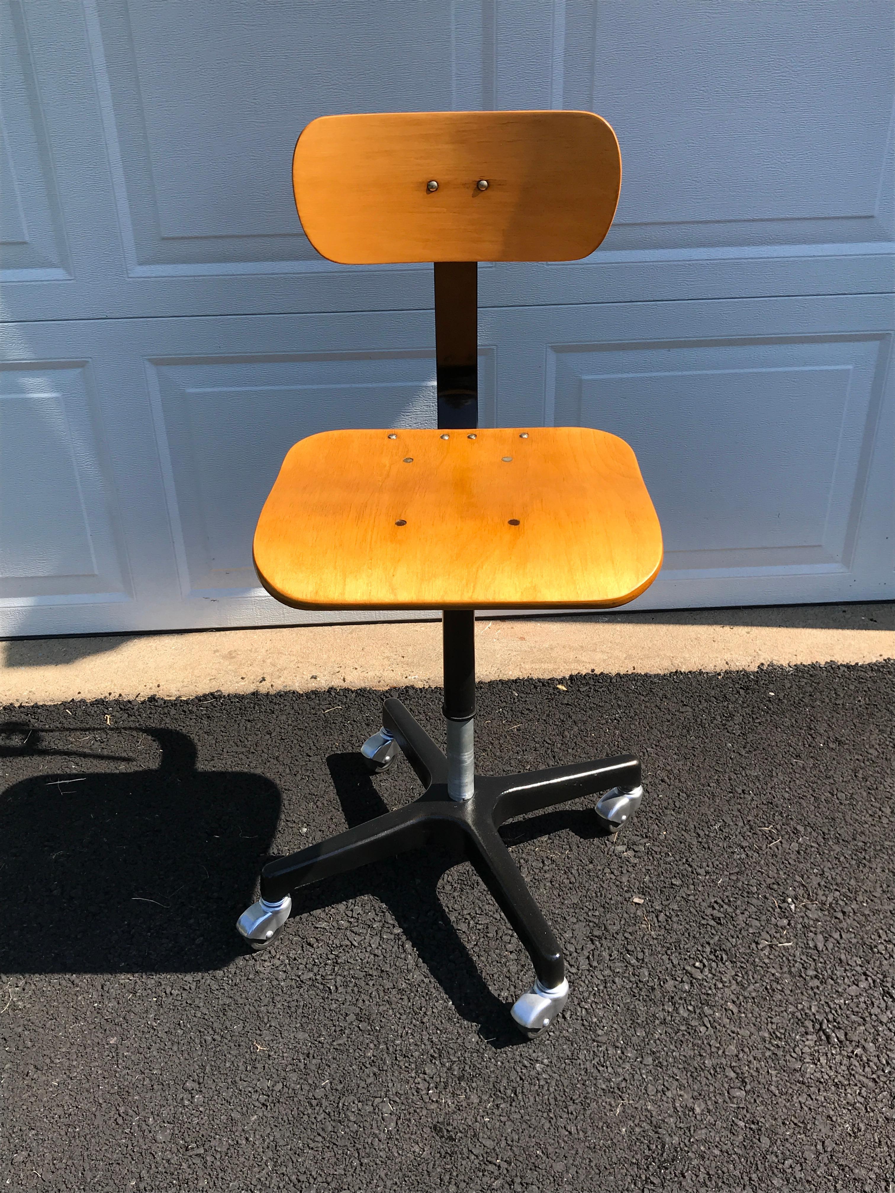 vintage industrial drafting chair