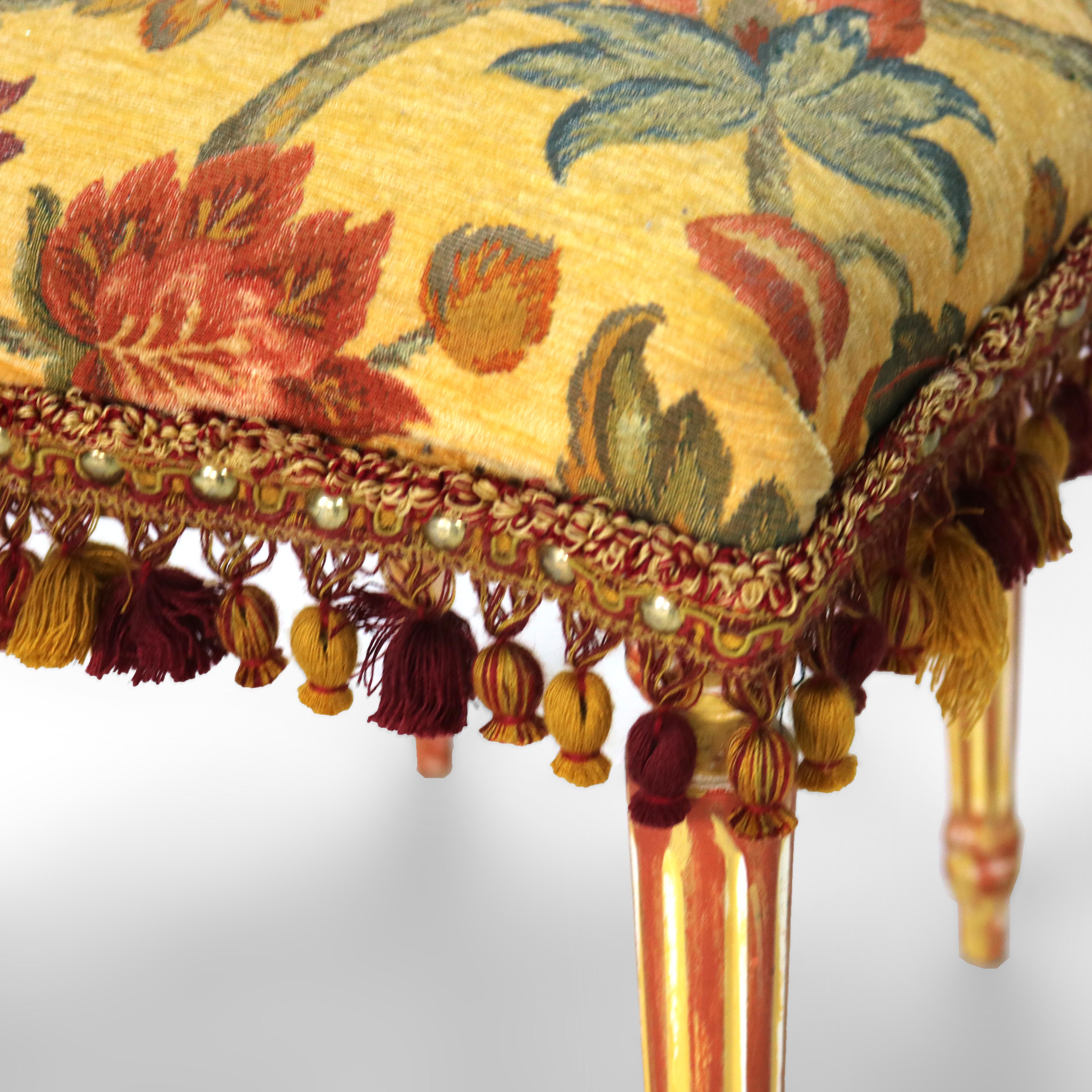 Vier Vintage Louis XV Polychromed & gepresst Cane Wohnzimmer Stühle C1940 im Angebot 1