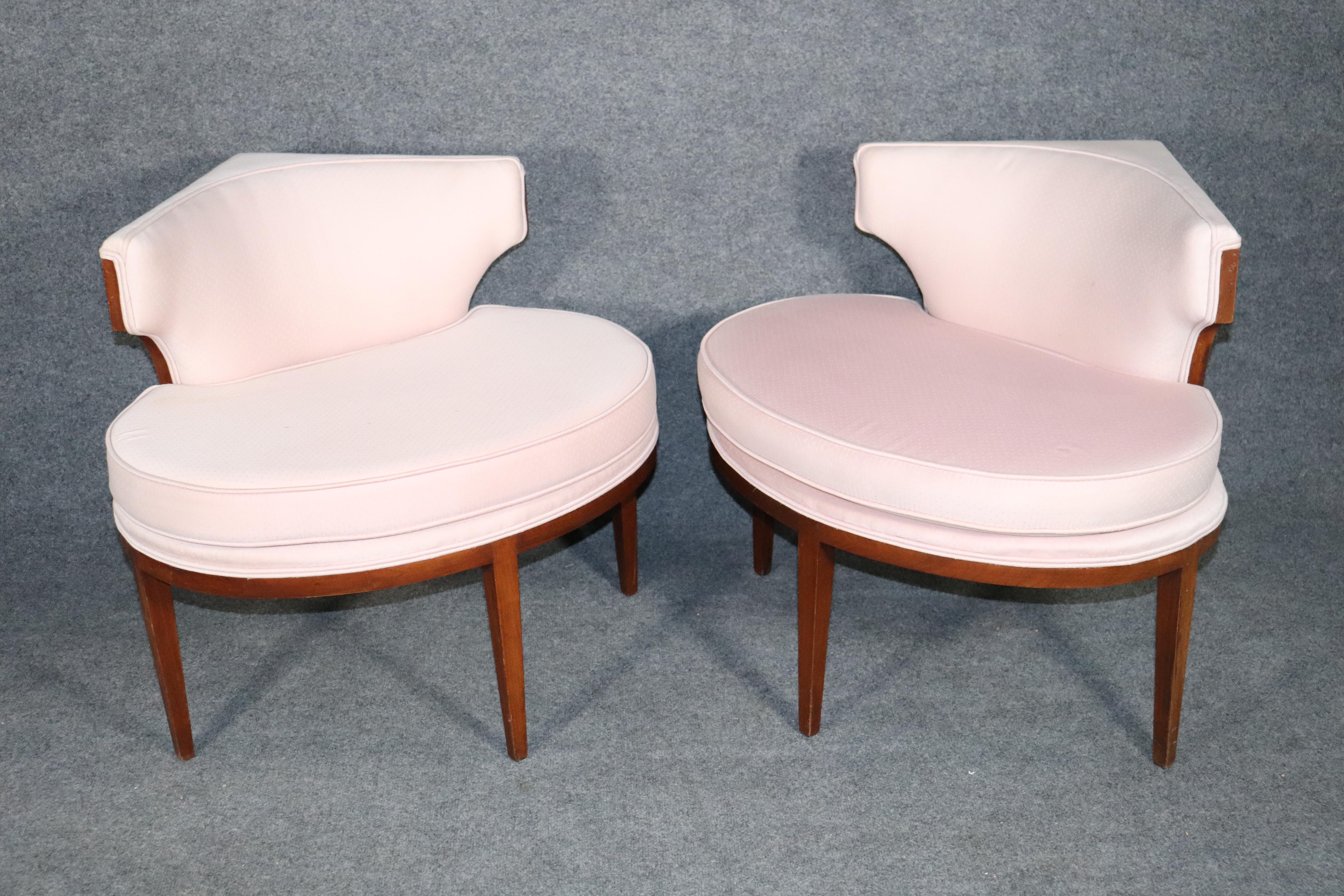 20th Century Four Vintage Modern Corner Chairs For Sale