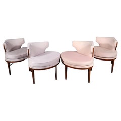 Four Retro Modern Corner Chairs
