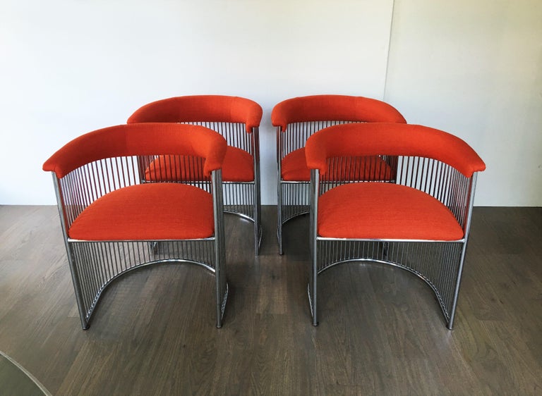 Four Vintage Modern Warren Platner Style Dining Chairs For ...