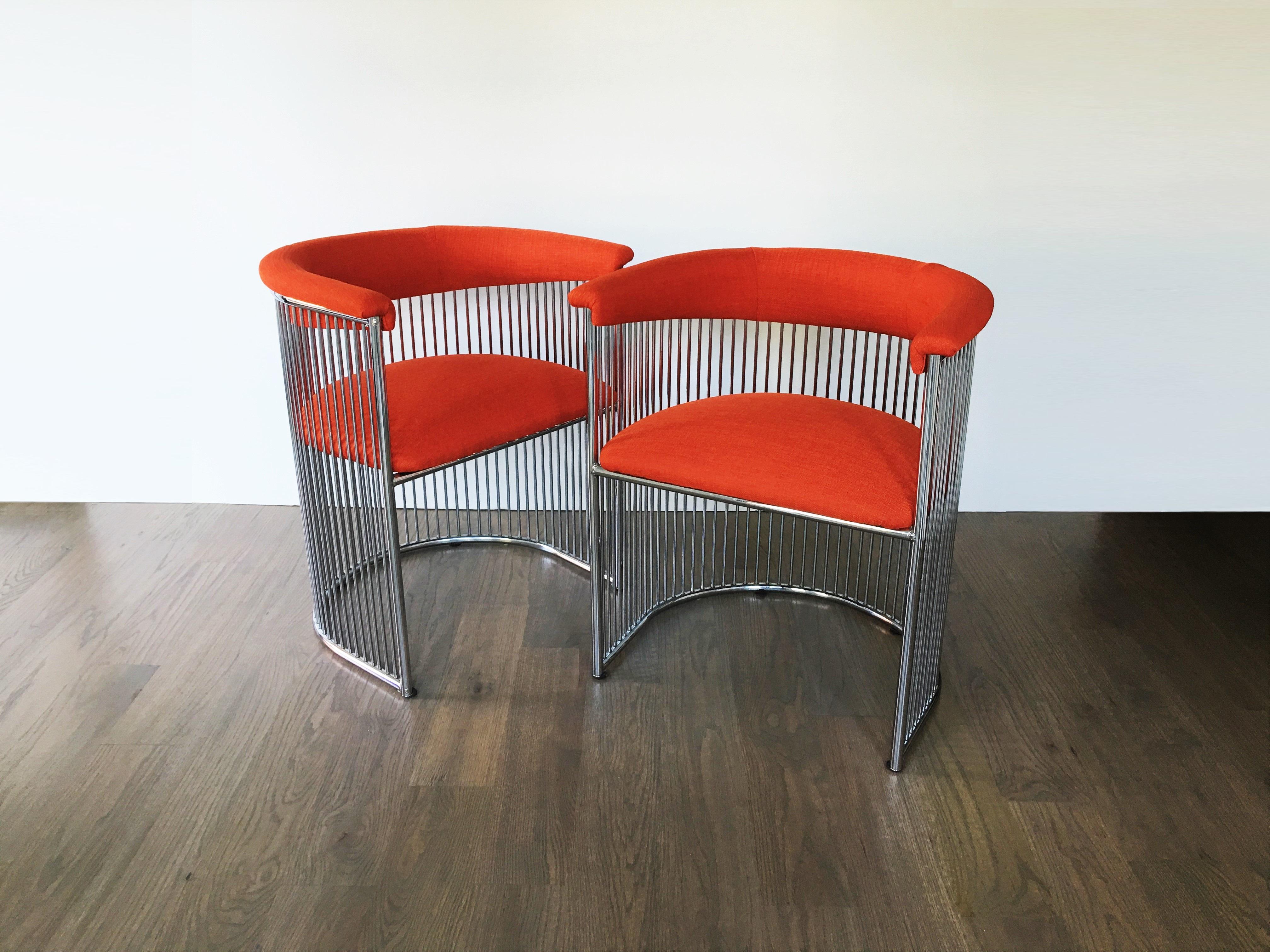 Vier moderne Vintage-Esszimmerstühle im Warren Platner-Stil (amerikanisch)