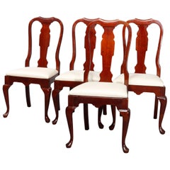 Four Vintage Pennsylvania House Cherry Queen Anne Style Dining Chairs