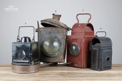 Four Vintage Railway Lanterns, 20th Century