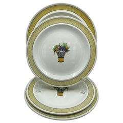 Vier Vintage Wedgwood Directoire Muster Gelb Creamware Platten