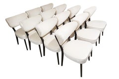 Four Vintola Dining Chairs, White Velvet Adamo and Eva by Dedar, Europe, Poland