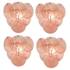 Cuatro apliques Discos de Murano
