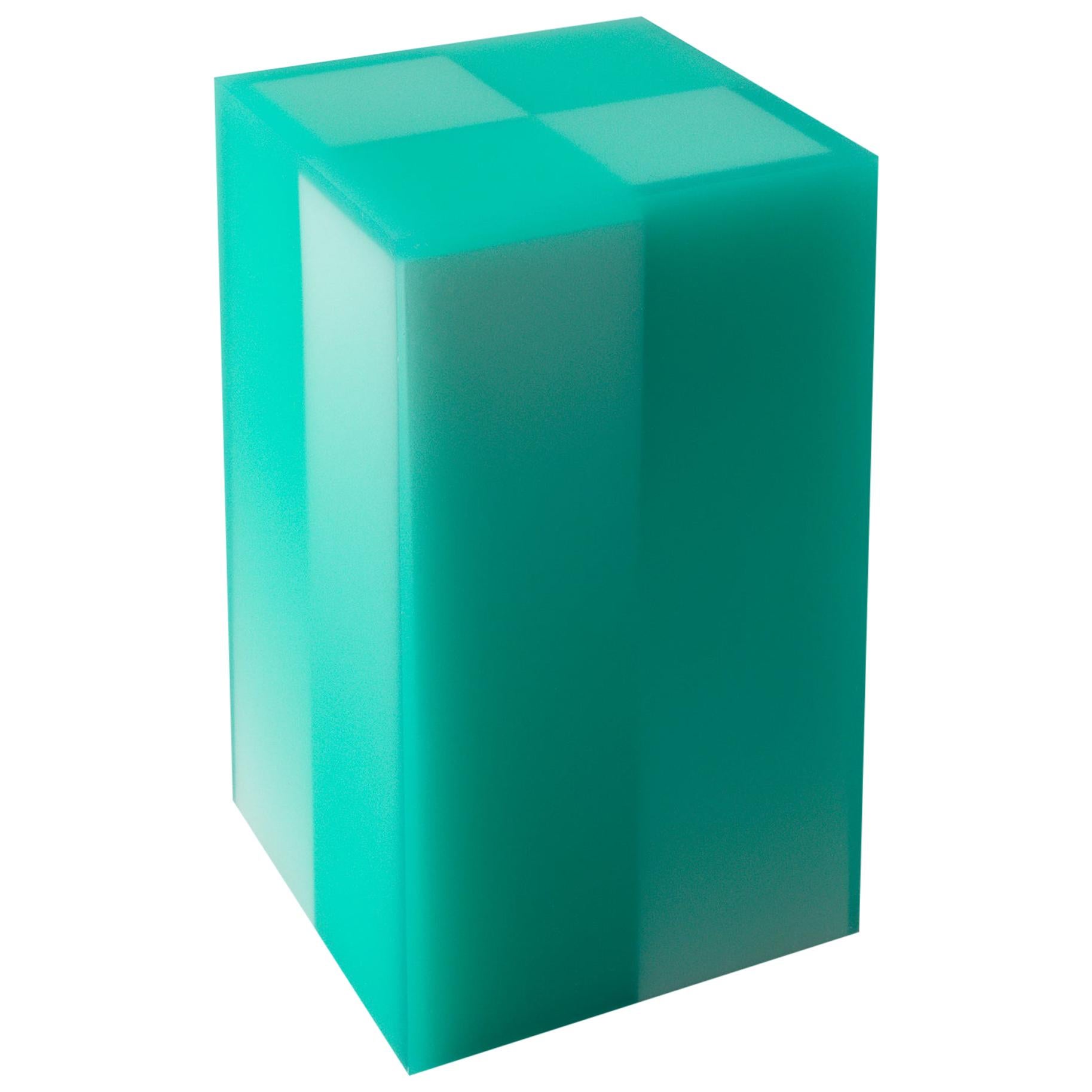 Four Way Shift Resin Side Table/Stool Turquoise by Facture REPby Tuleste Factory