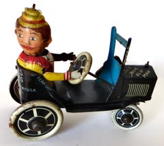 "Four Wheels No Brakes" Antique Tin Wind-Up Toy by Louis  Marx Co. N.Y.C. C.1928