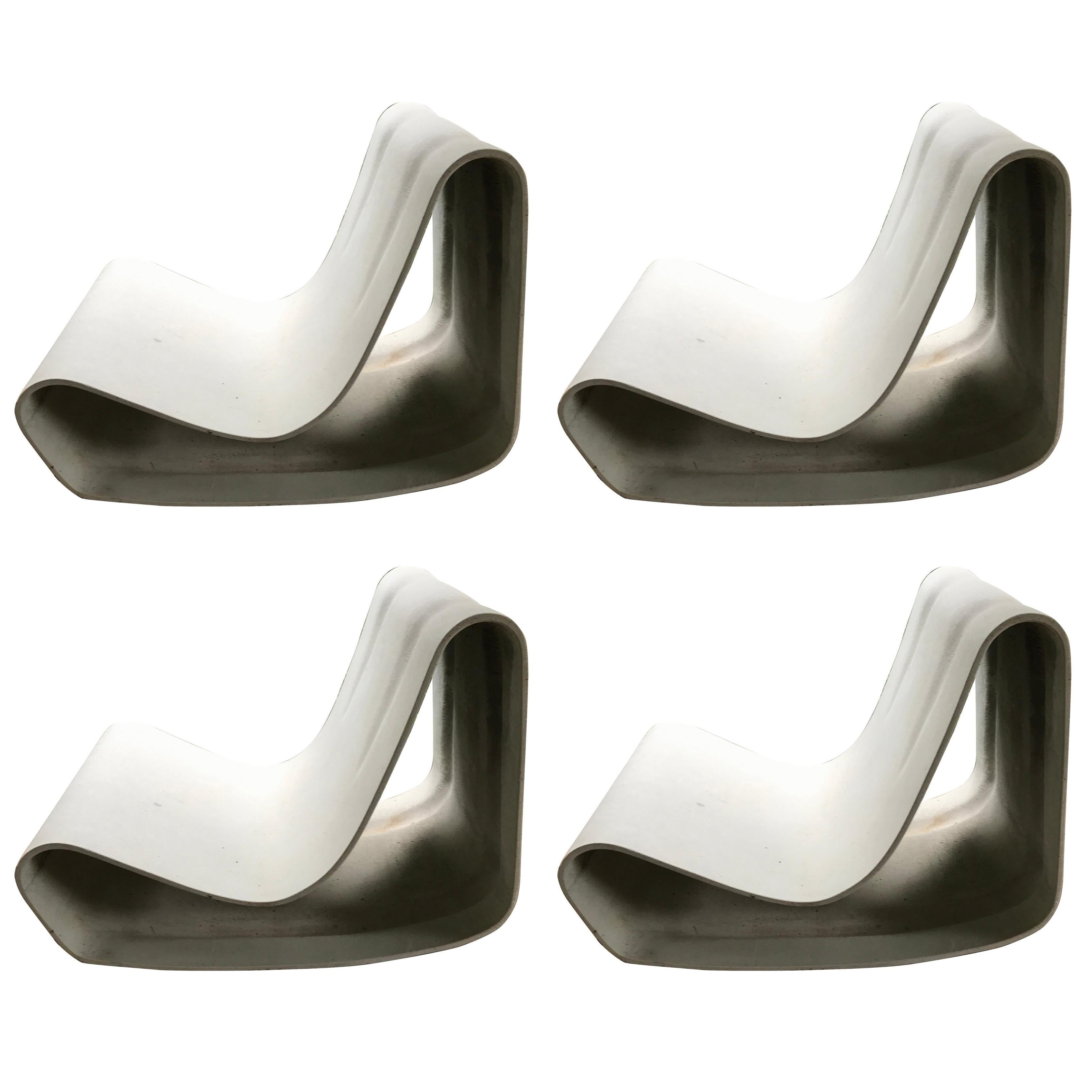 Four Willy Guhl "Loop" Chairs