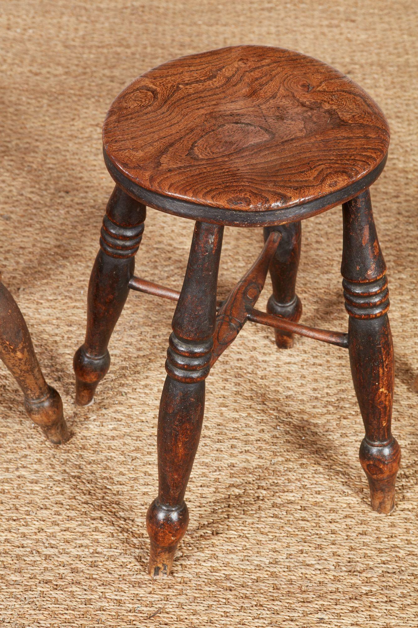 Four Windsor Dairy Stools In Good Condition For Sale In Greenwich, CT