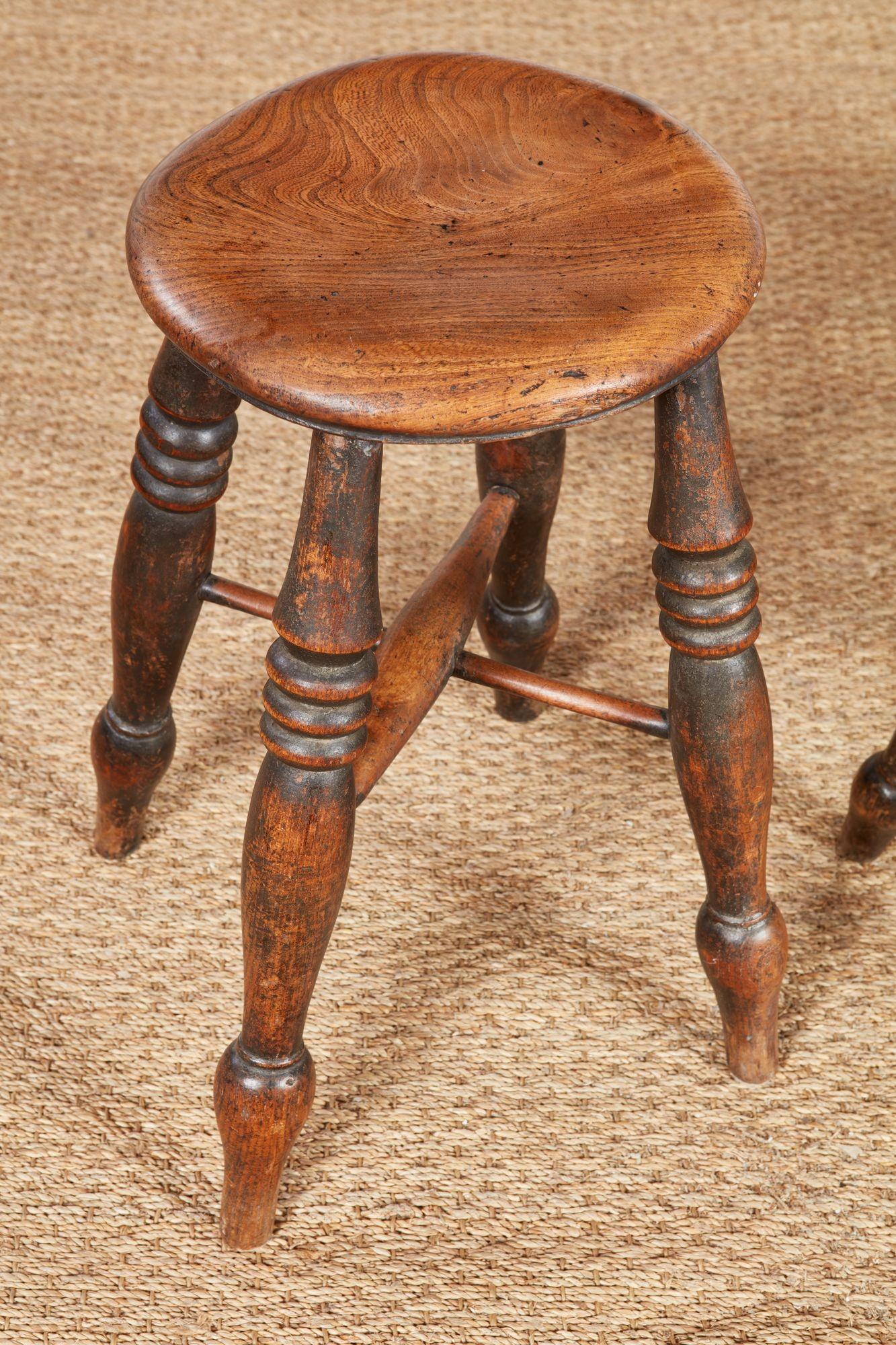 19th Century Four Windsor Dairy Stools For Sale
