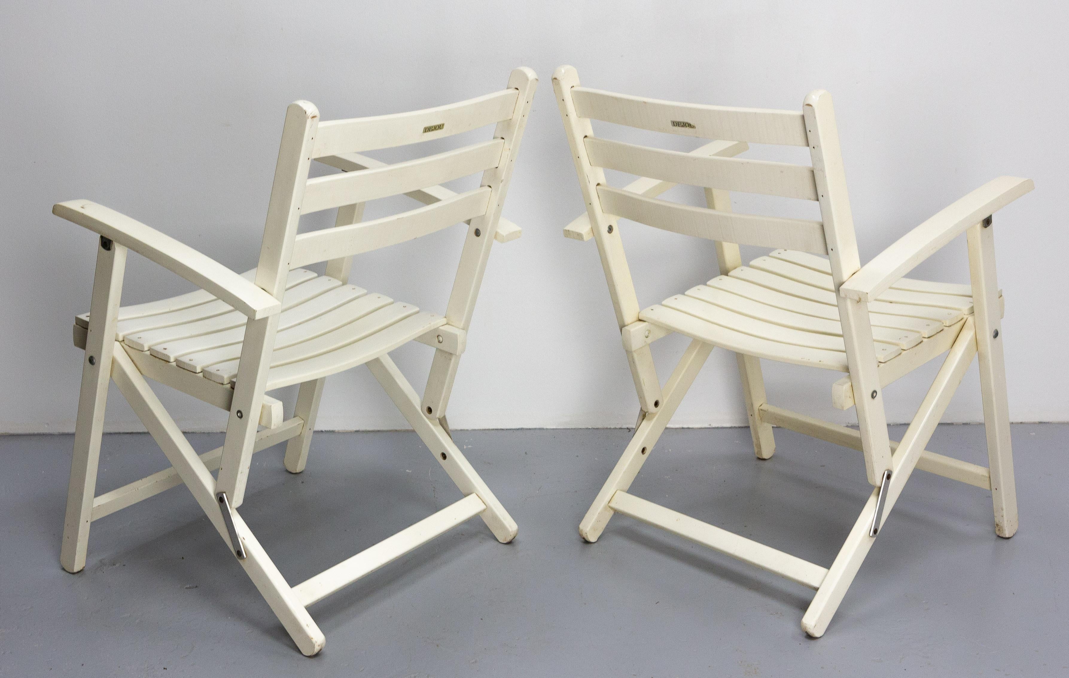  Four Wood Dining Folding Chairsgarden and Patio by Dejou 1