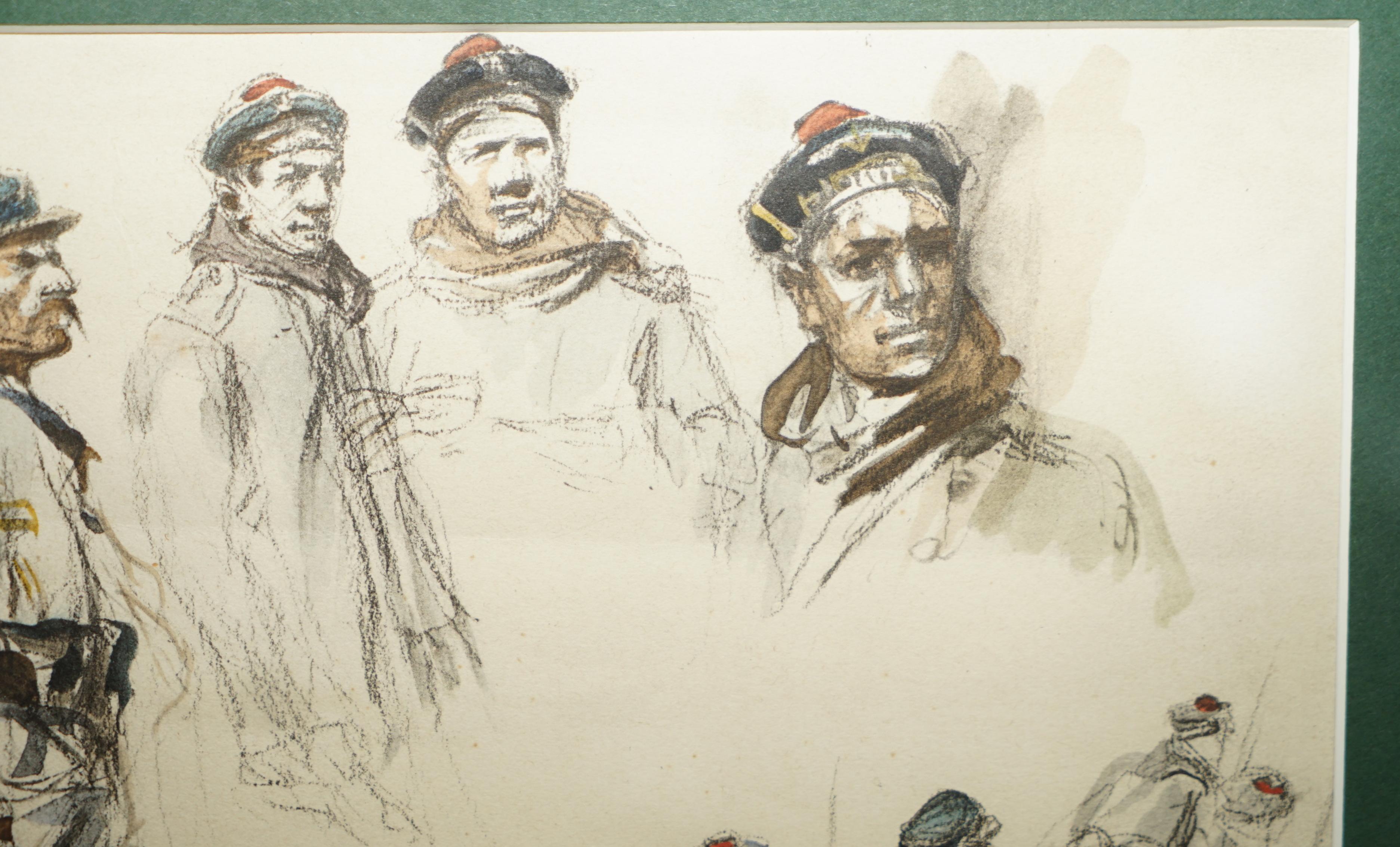 Four World War I Signed Charles Dominique Fouquerary 1914 Water Colour Sketches For Sale 5