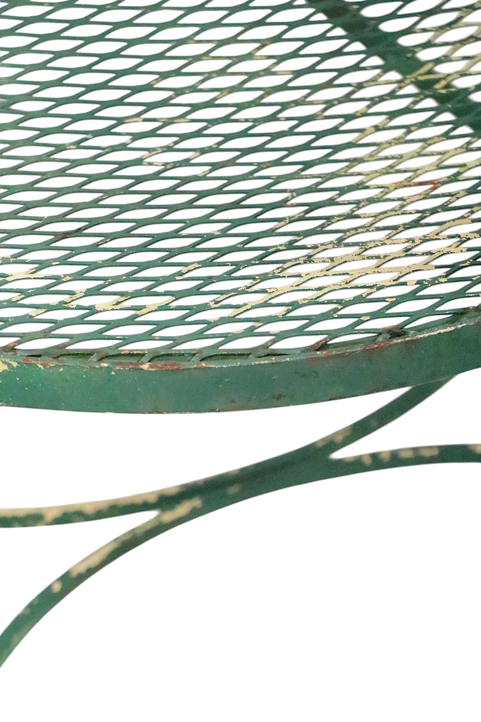 Cuatro Sillas de Comedor de Hierro Forjado para Patio y Piscina de Salterini Años 50/60 Hierro forjado en venta