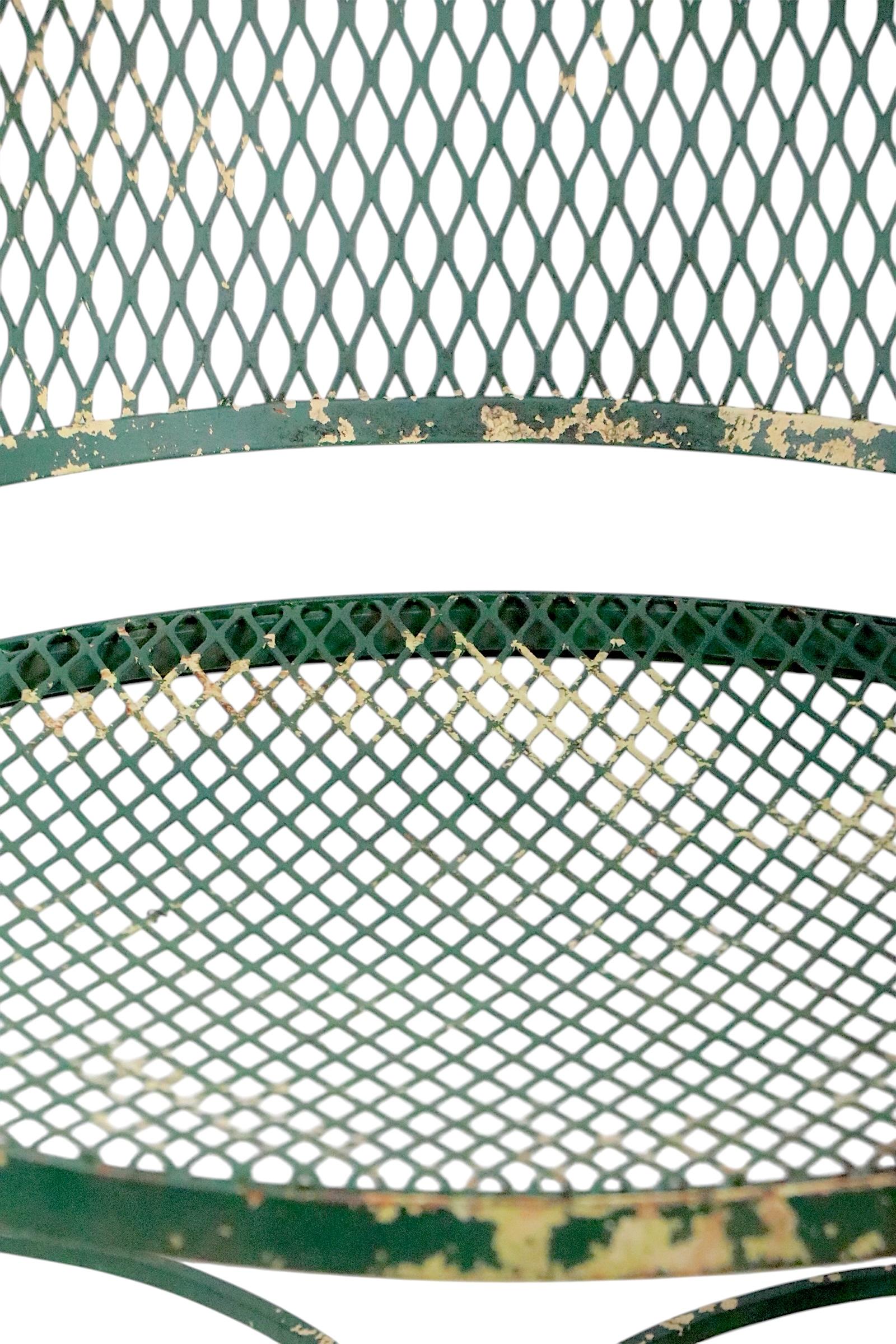 Cuatro Sillas de Comedor de Hierro Forjado para Patio y Piscina de Salterini Años 50/60 en venta 2