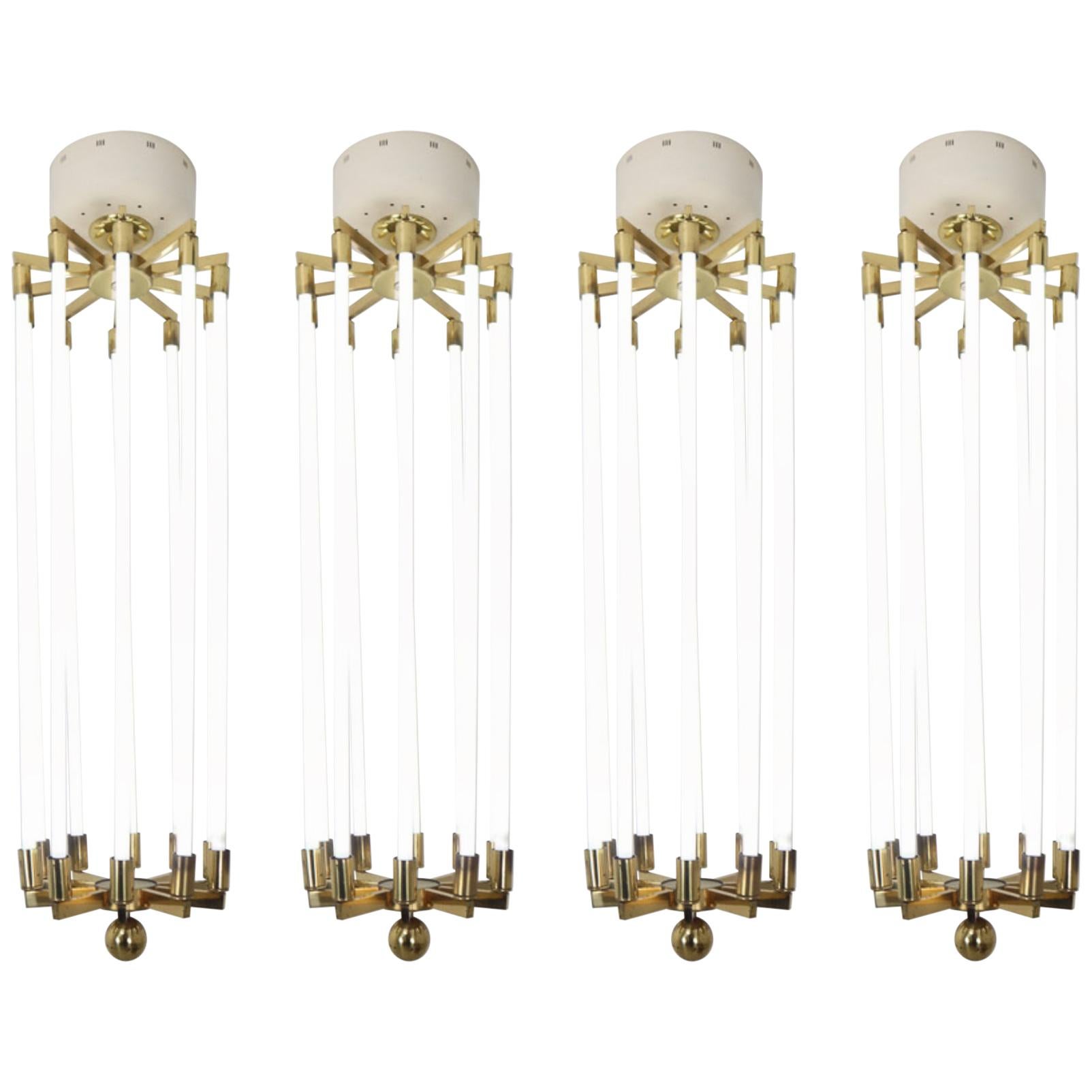 Extra Large Brass Chandelier by Kaiser and Co., Made in Germany, circa 1940s For Sale at 1stDibs