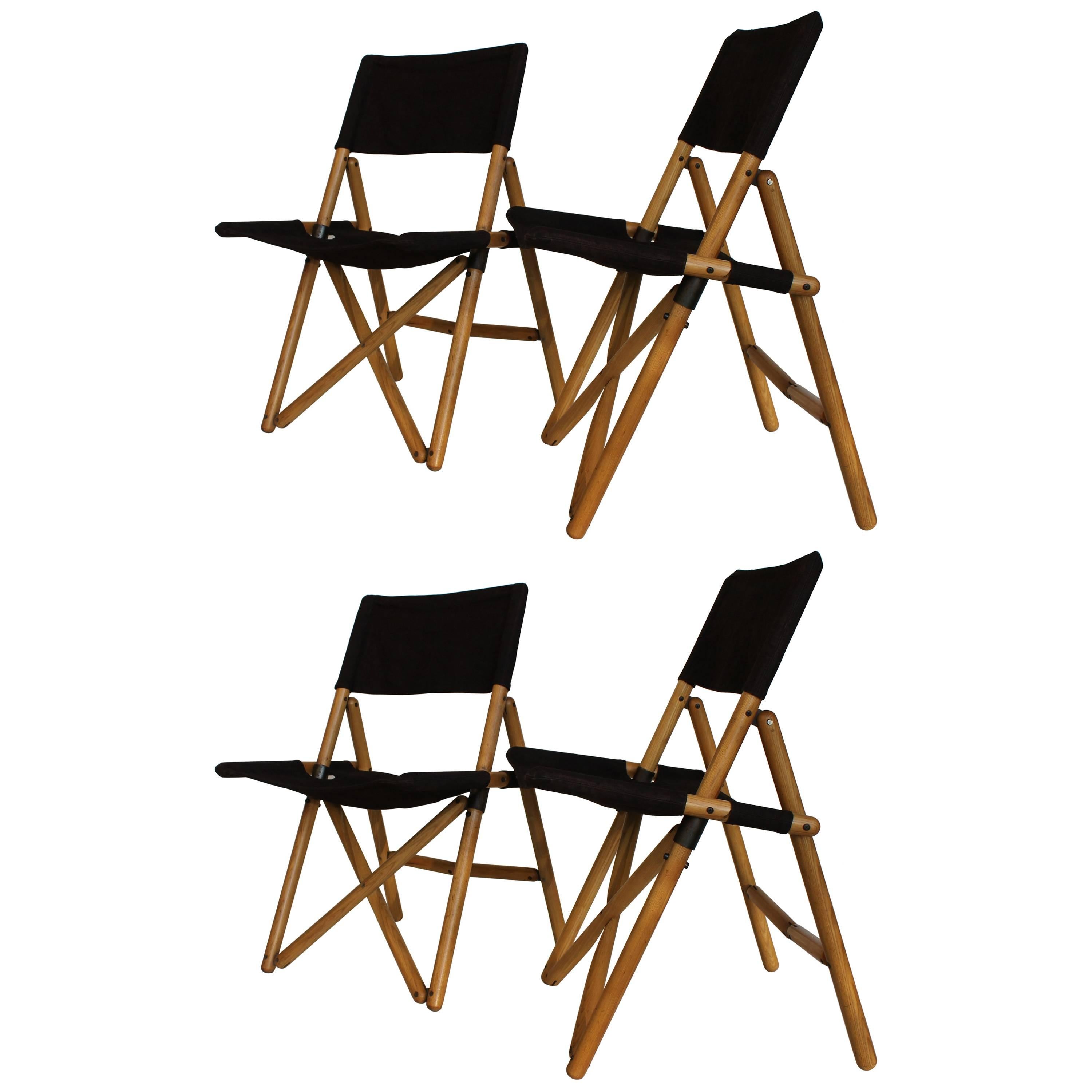 Vier klappbare Zanotta-Stühle „Navy“ von Sergio Asti 1969. im Angebot