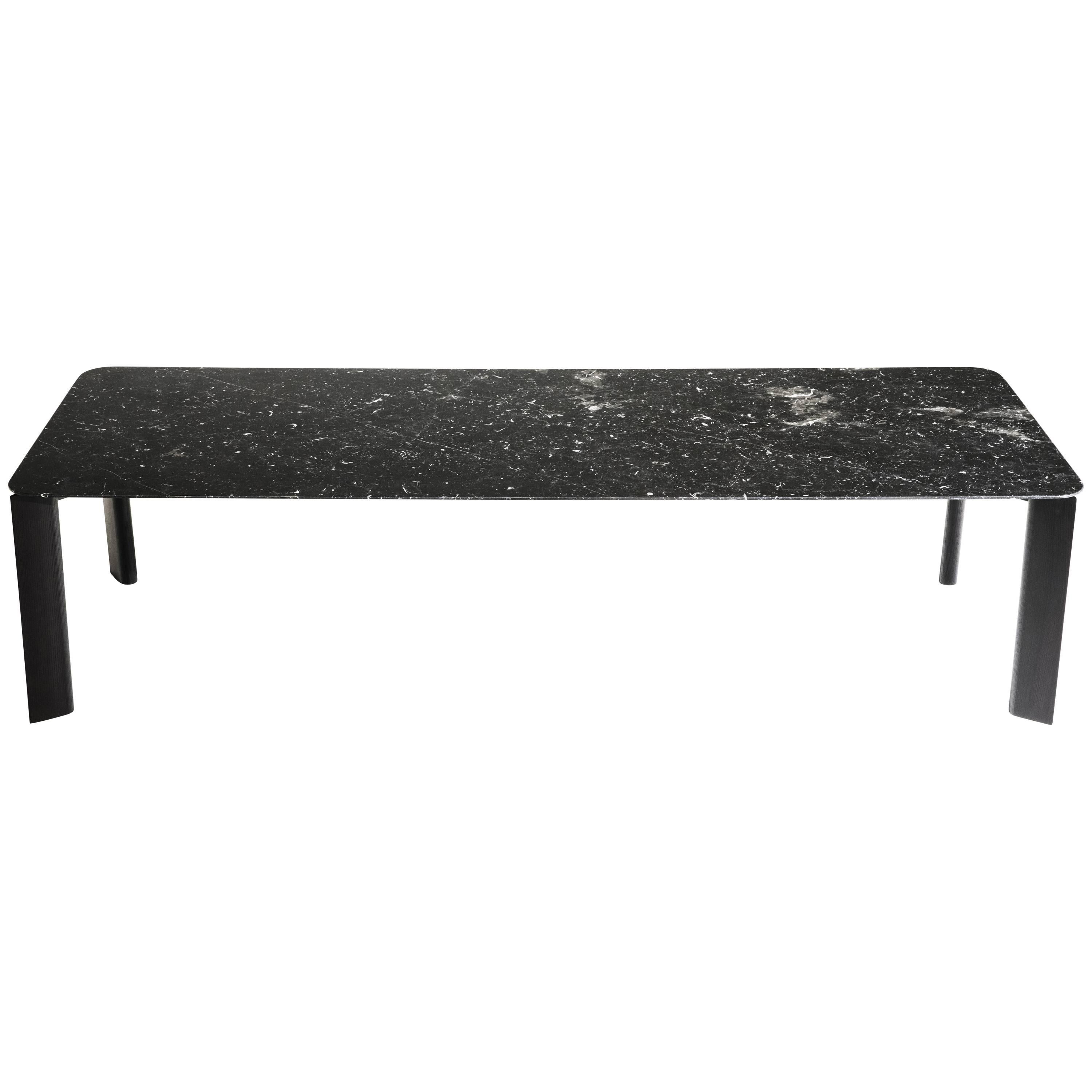 Fourdrops Rectangular Table with Black Marble Top by Oscar & Gabriele Buratti For Sale