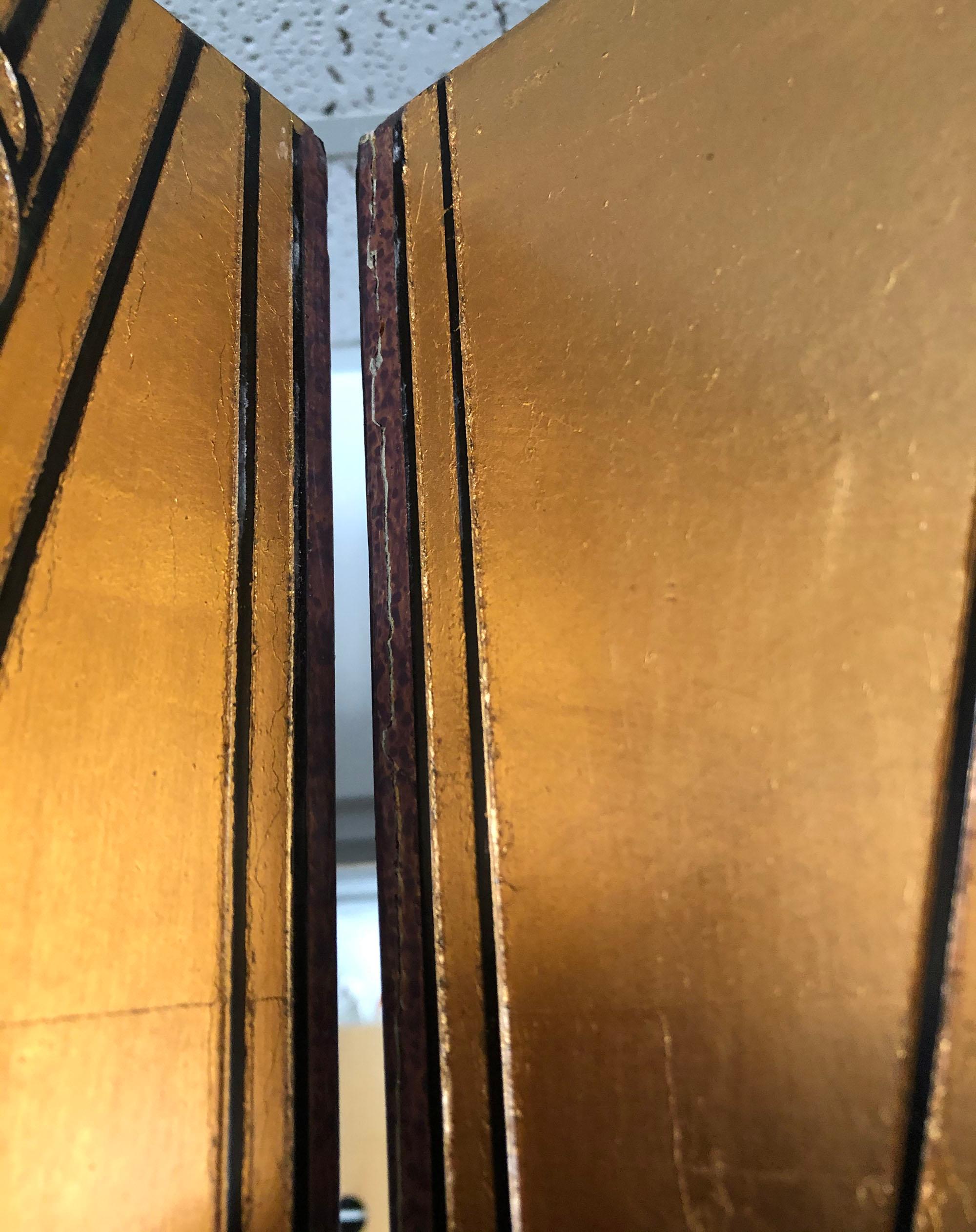 Fin du 20e siècle Paravent en bois Fournier Decoration Paris Deco Revival