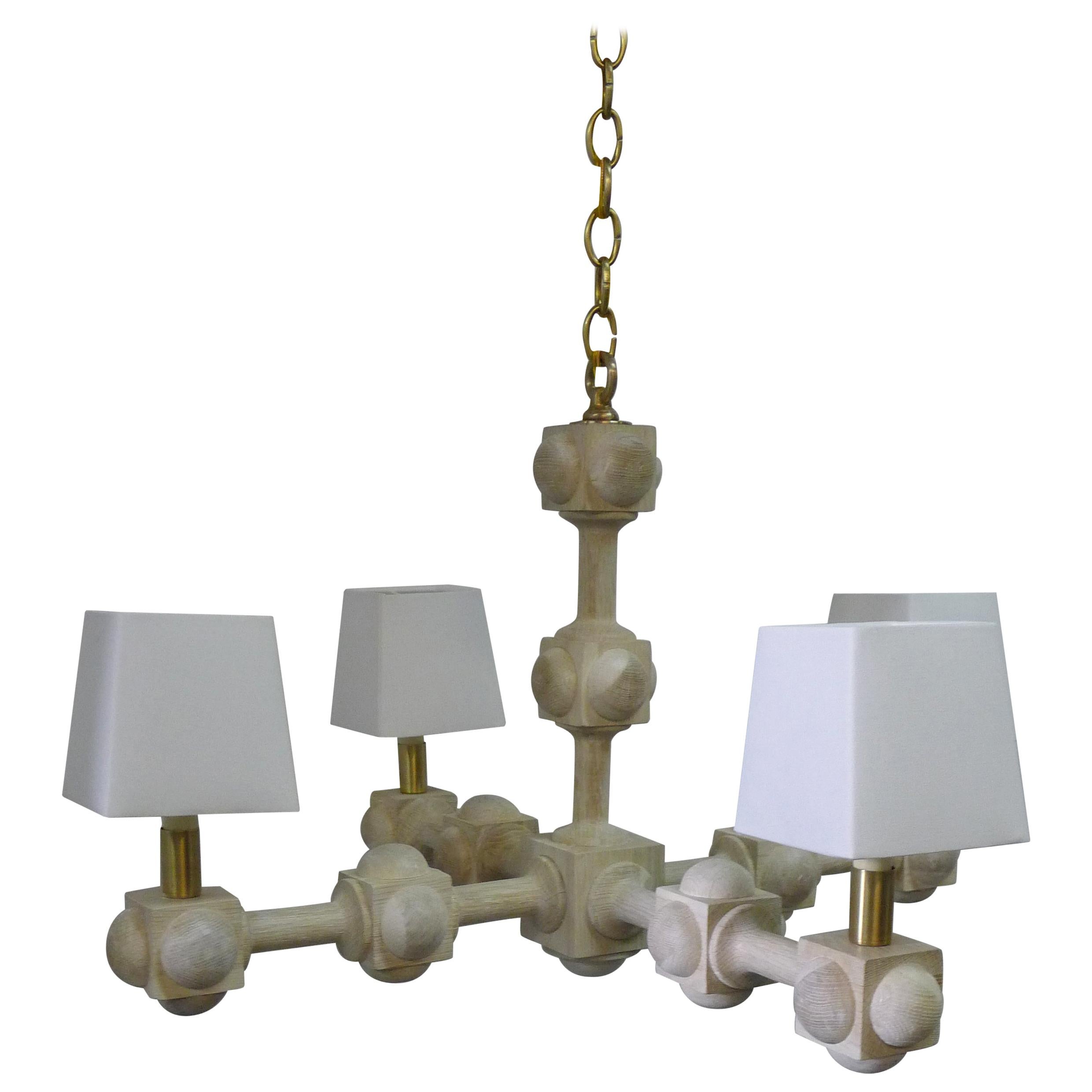 Paul Marra Trellis Chandelier in Gold Leaf For Sale at 1stdibs