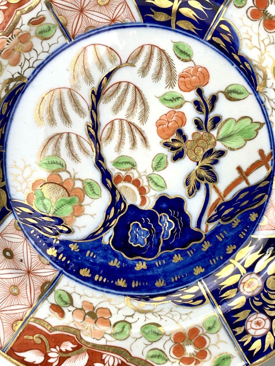 19th Century Set Fourteen Coalport Money Tree Porcelain Dishes Hand-Painted England C-1820
