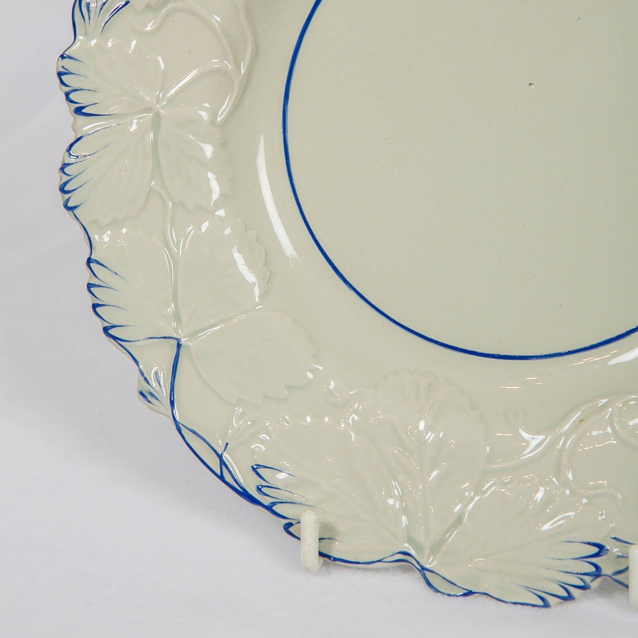 Fourteen Drabware Plates Made in England, circa 1840 In Excellent Condition In Katonah, NY