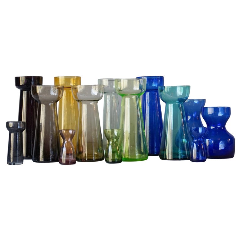 Fourteen Dutch 1960s Leerdam for Rimac Hyacinth Flower Crocus Bulb