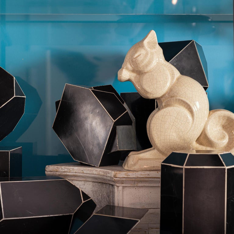 Fourteen French Geometric Bakelite Art Deco Science Classroom Crystal Models For Sale 12