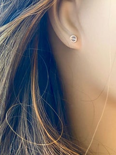 Clous d'oreilles vintage en or rose de 0,21 pouce dans le style de Cartier