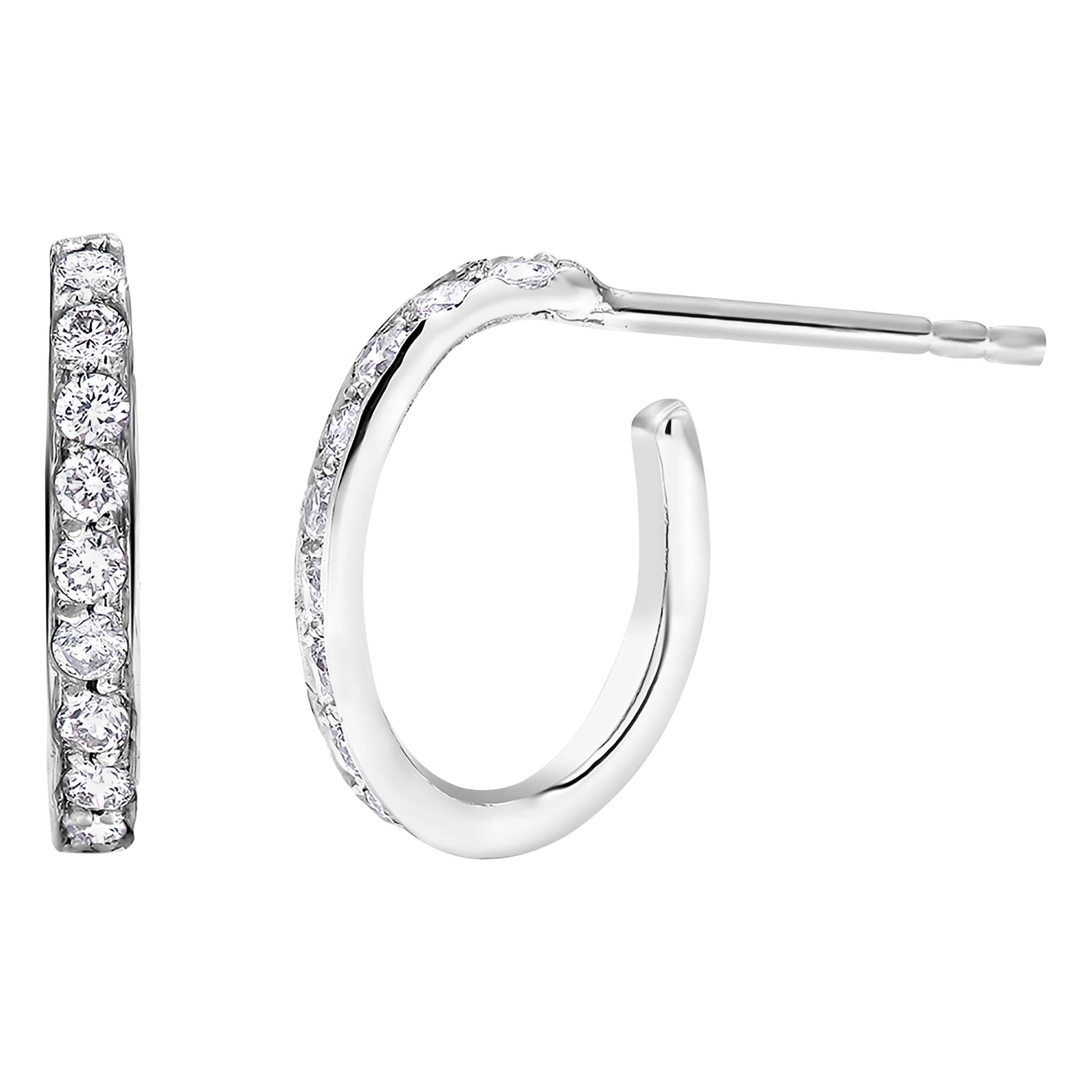 2.87 Carat Cushion Pink Tourmaline White Diamond Mini Hoop Drop