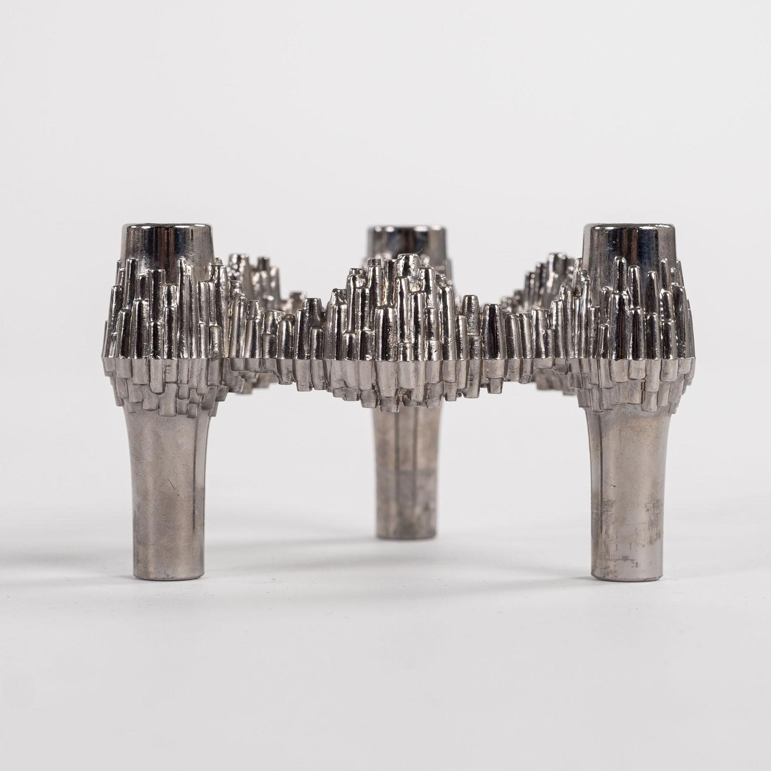 Fourteen Original Nickel-Plated Variomaster Candleholders 2