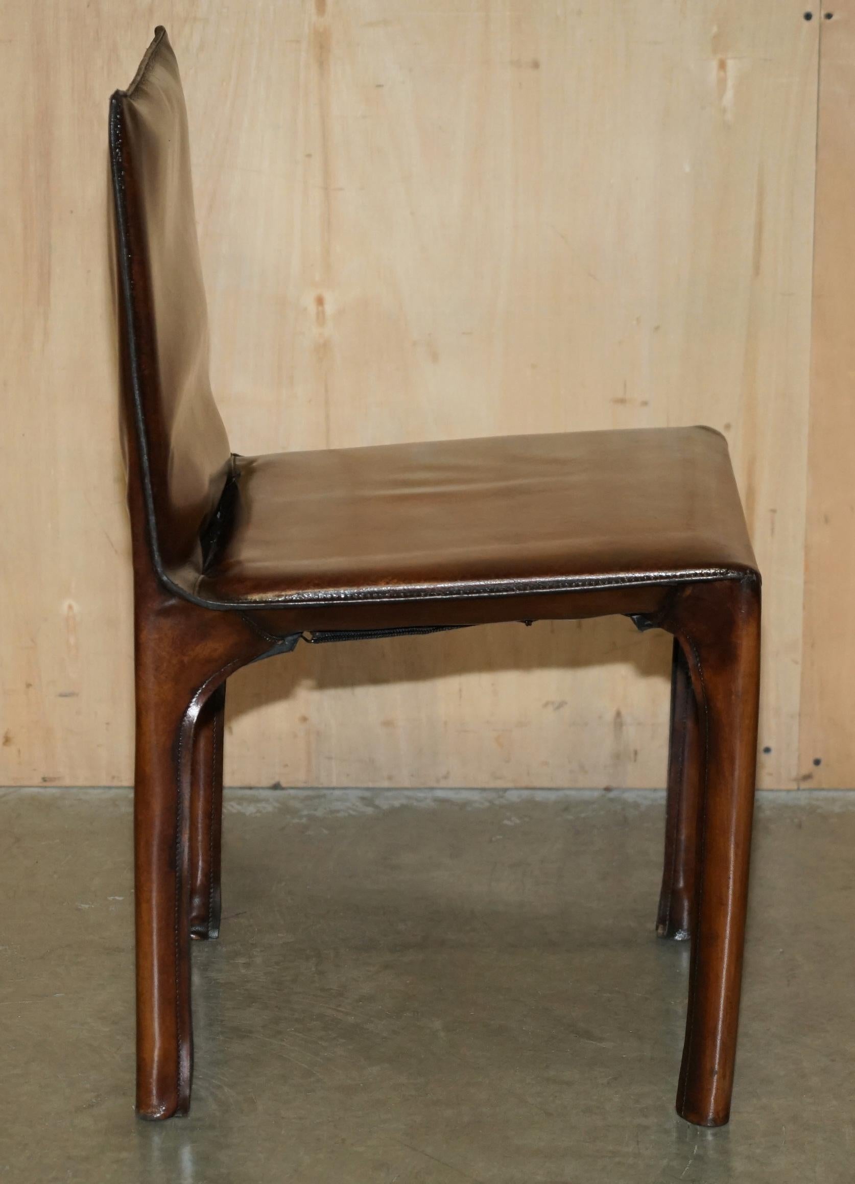 FOURTEEN RESTORED 1977 MARIO BELLINI FOR MATTEO GRASSI CAB 412 DiNING CHAIRS 14 For Sale 3