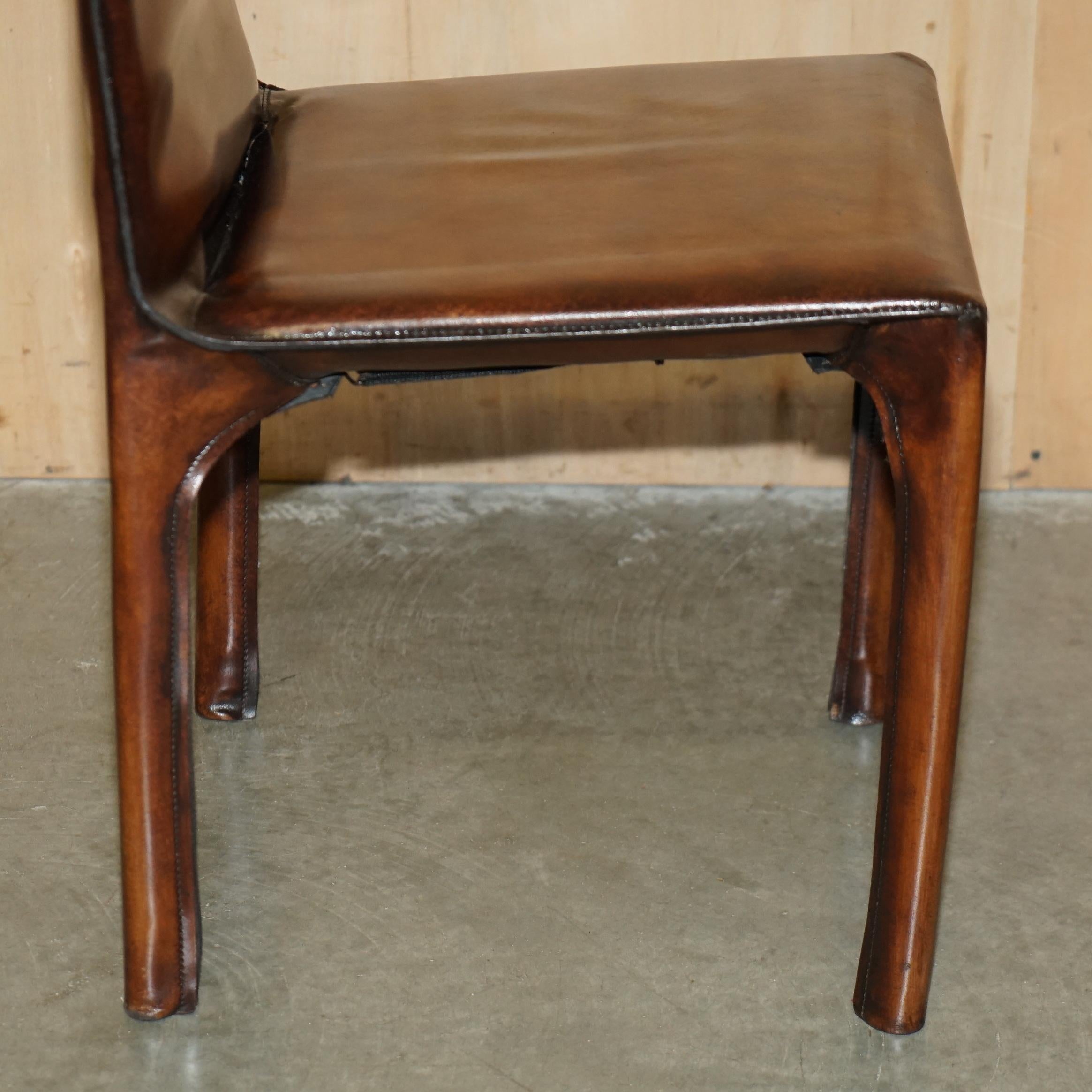 FOURTEEN RESTORED 1977 MARIO BELLINI FOR MATTEO GRASSI CAB 412 DiNING CHAIRS 14 For Sale 4