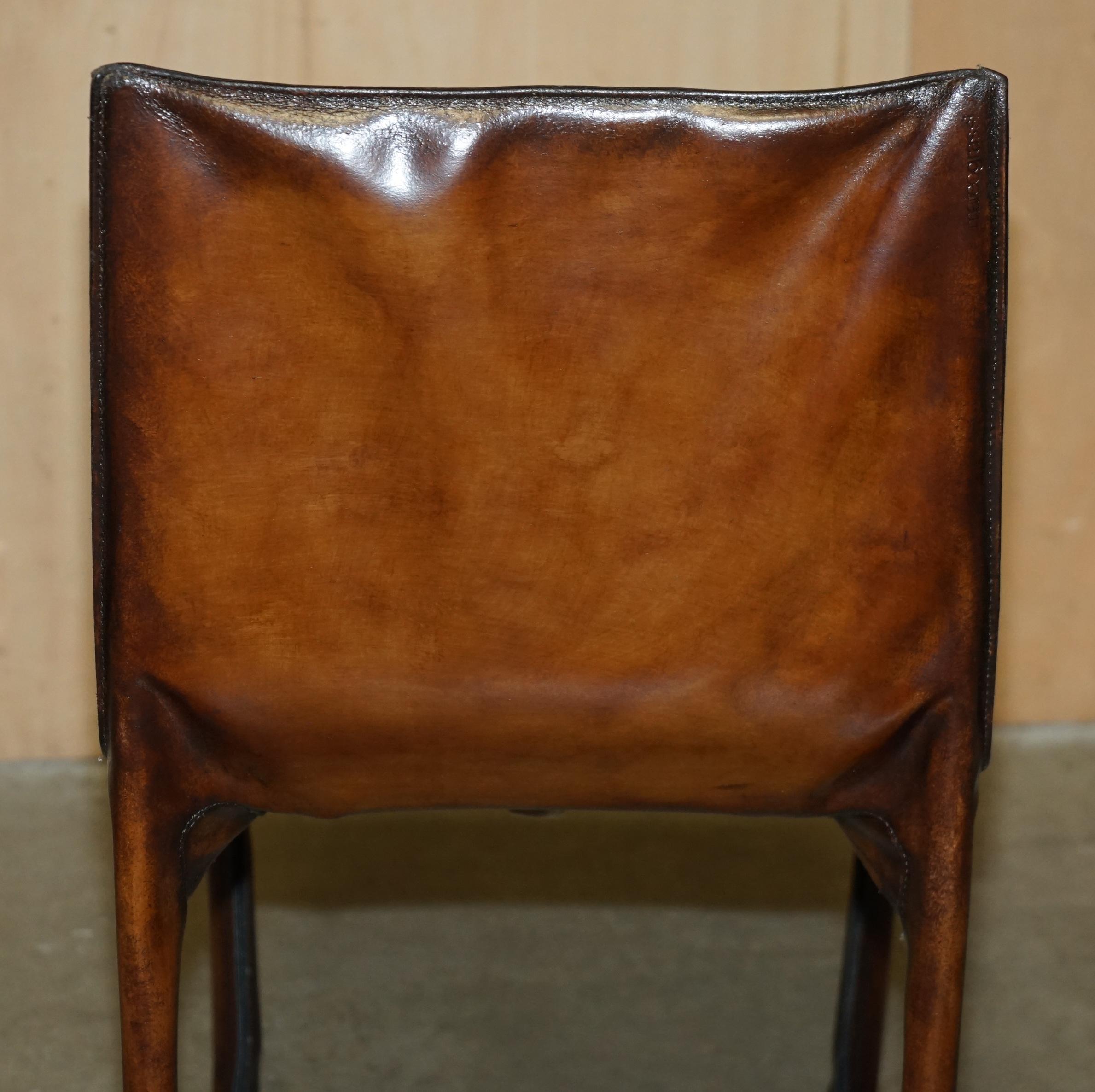 FOURTEEN RESTORED 1977 MARIO BELLINI FOR MATTEO GRASSI CAB 412 DiNING CHAIRS 14 For Sale 6