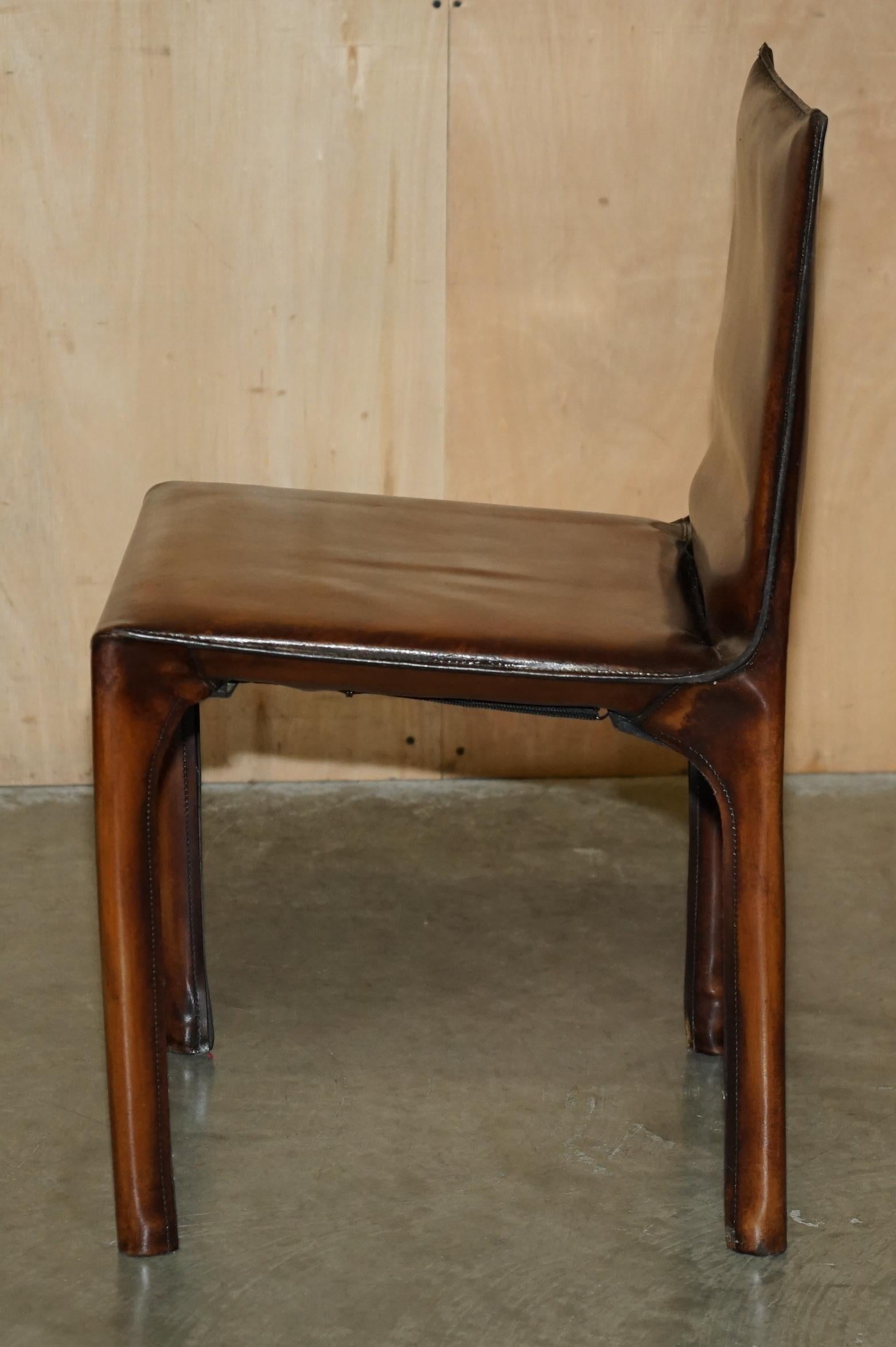 FOURTEEN RESTORED 1977 MARIO BELLINI FOR MATTEO GRASSI CAB 412 DiNING CHAIRS 14 For Sale 7