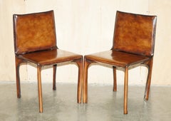 FOURTEEN RESTORED 1977 MARIO BELLINI FOR MATTEO GRASSI CAB 412 DiNING CHAIRS 14